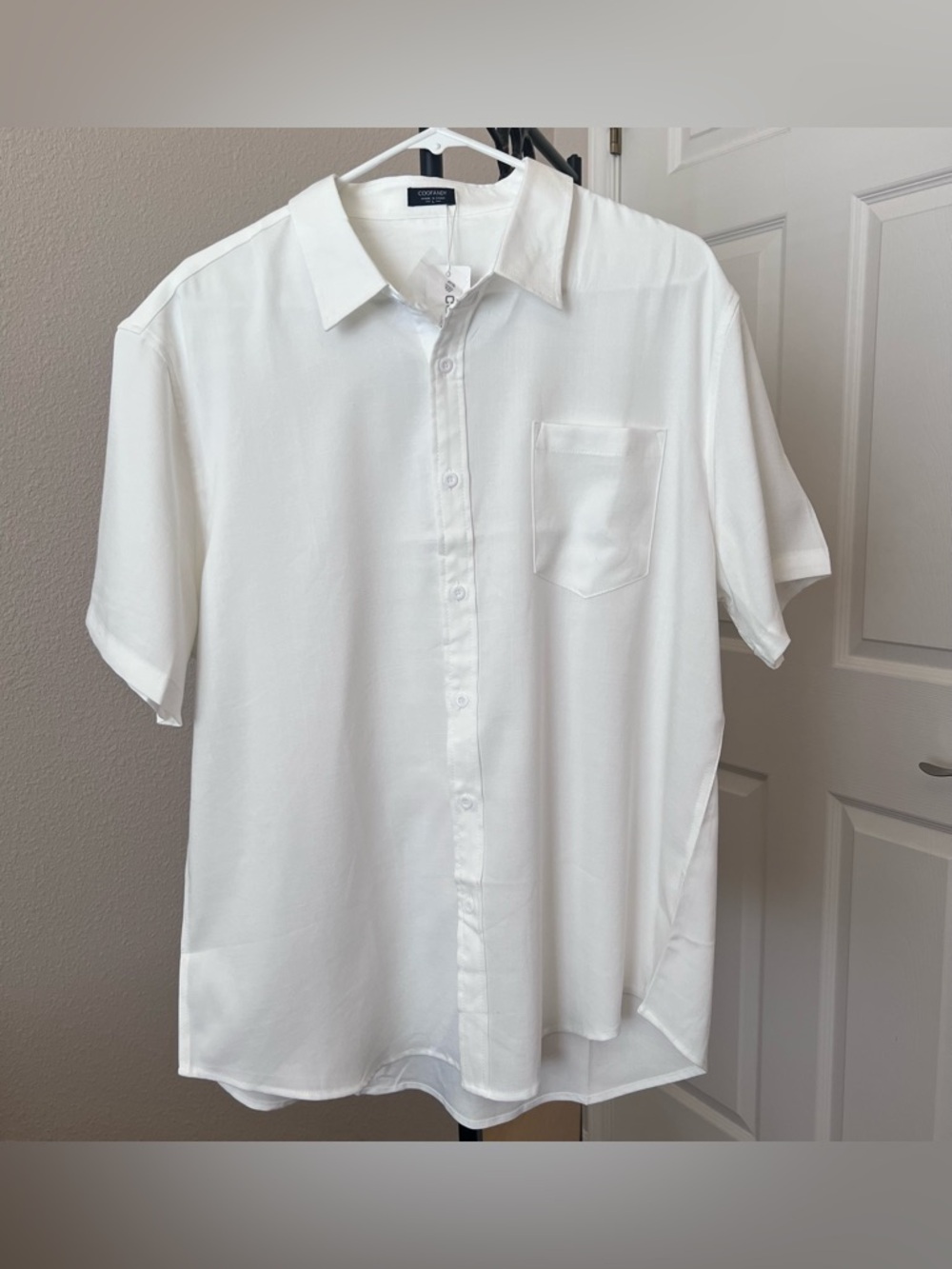 NWT white linen button-up